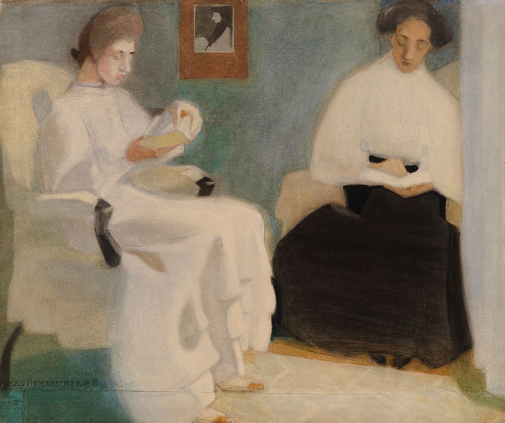 Girls reading, 1907, Helene Schjerfbeck