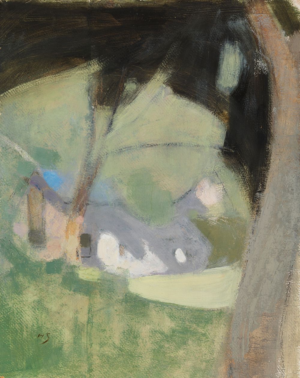 The old brewery (composition), 1918, Helene Schjerfbeck