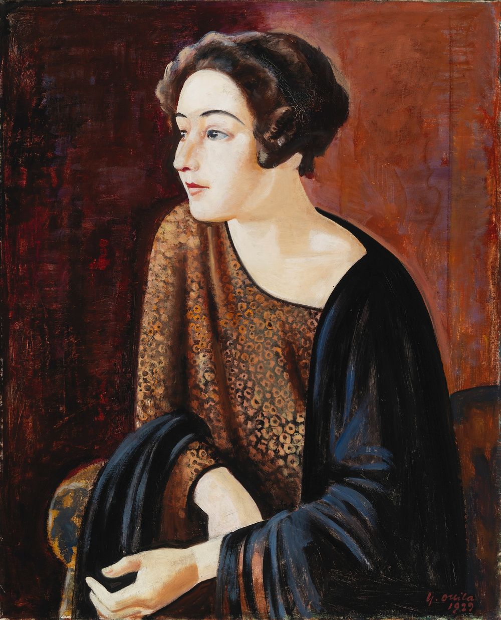 Portrait of the poet elina vaara, 1929, Yrjö Ollila