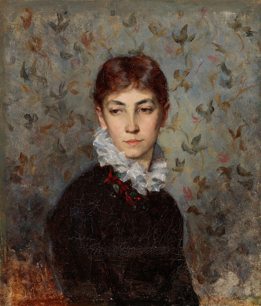 Portrait of the artist´s sister miss hilda wiik, 1880, Maria Wiik