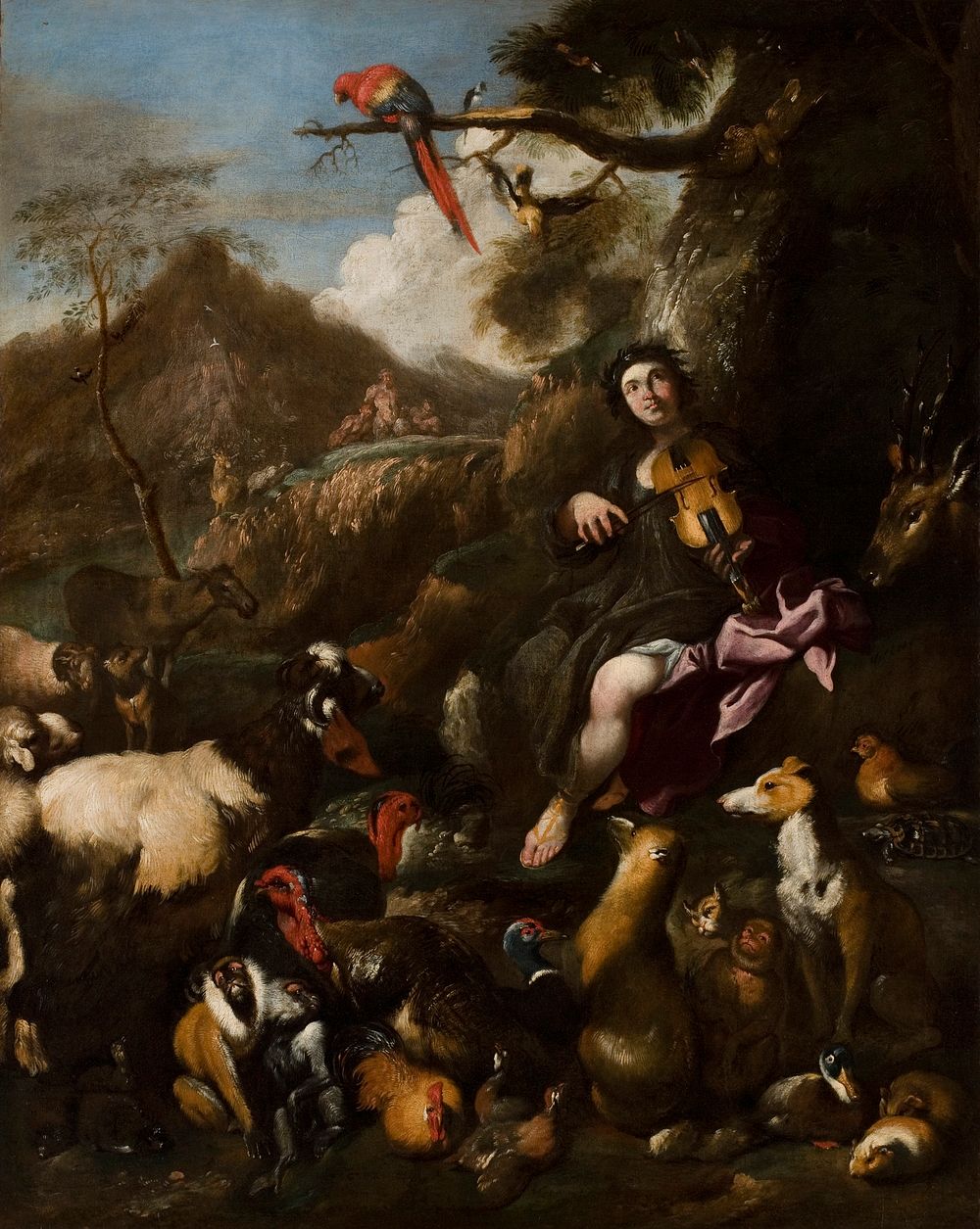 Orpheus singing to the animals, 1609 - 1664, Giovanni Benedetto Castiglione