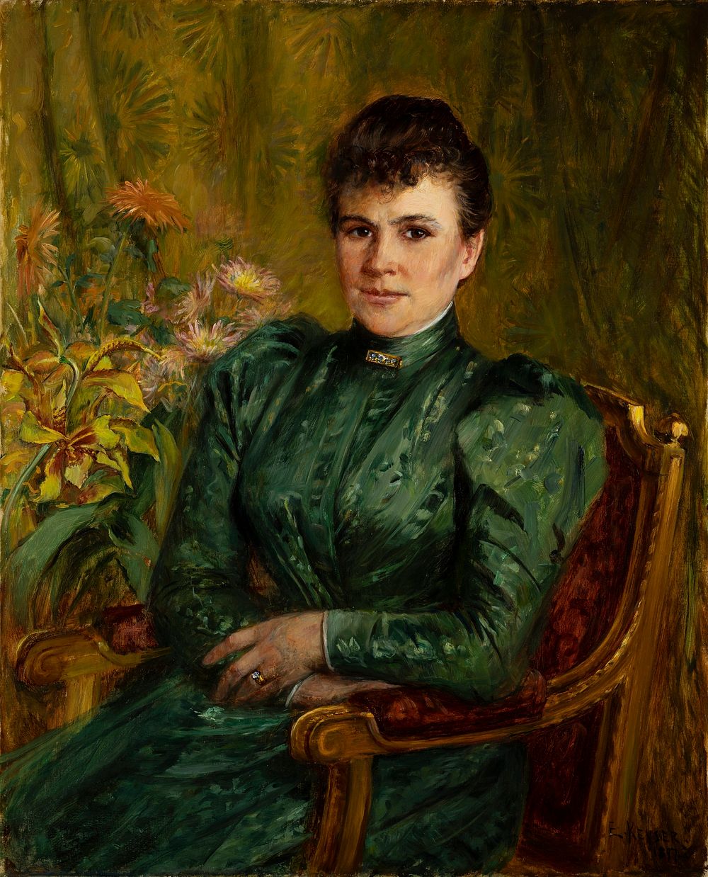 Anna kj&ouml;llerfeldt, nee sinebrychoff (1854&ndash;1943), 1897, Elisabeth Keyser