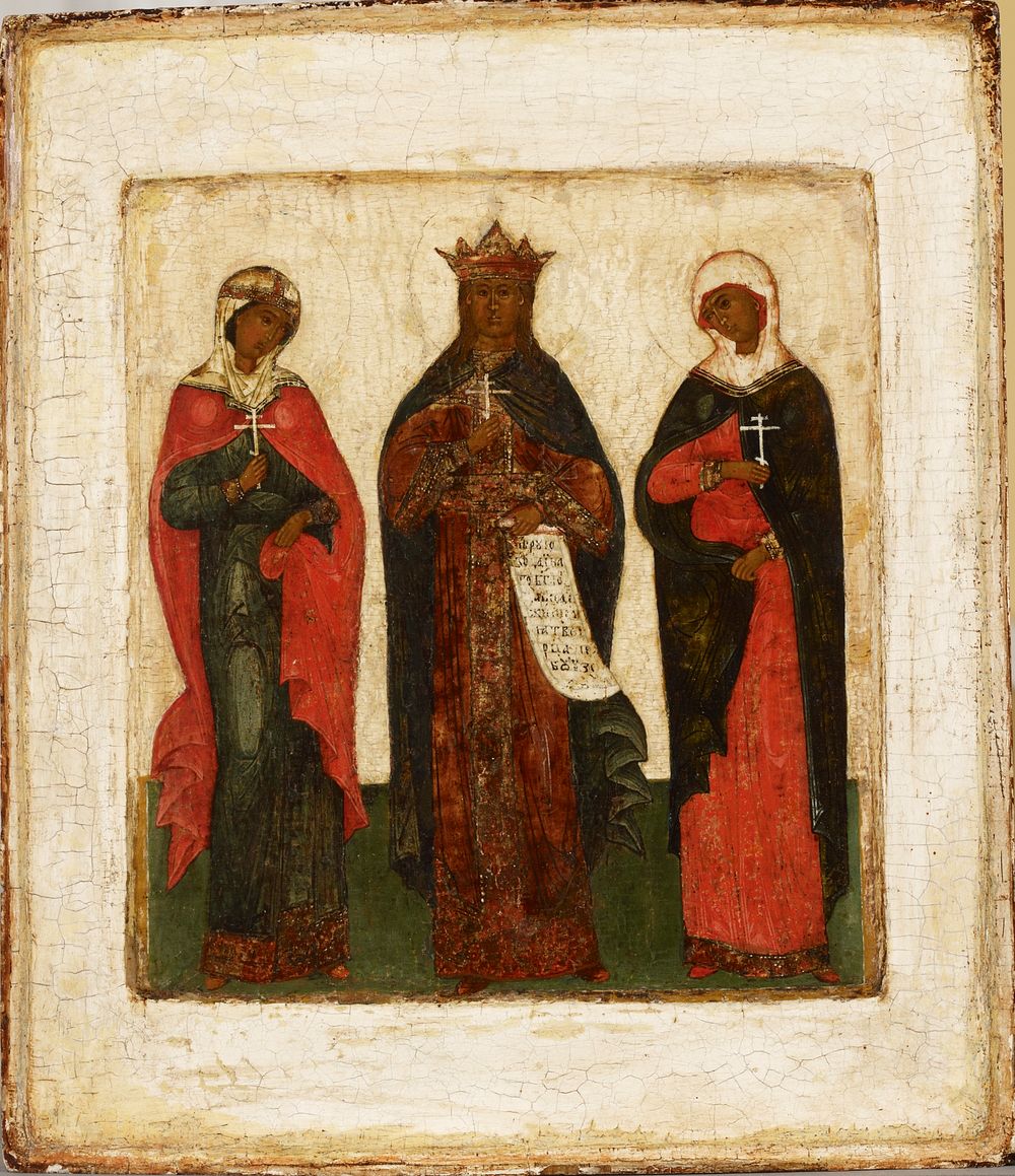 Kolme naismartyyria, venäläinen, 1540 - 1599, Tekijä Ei Tiedossa