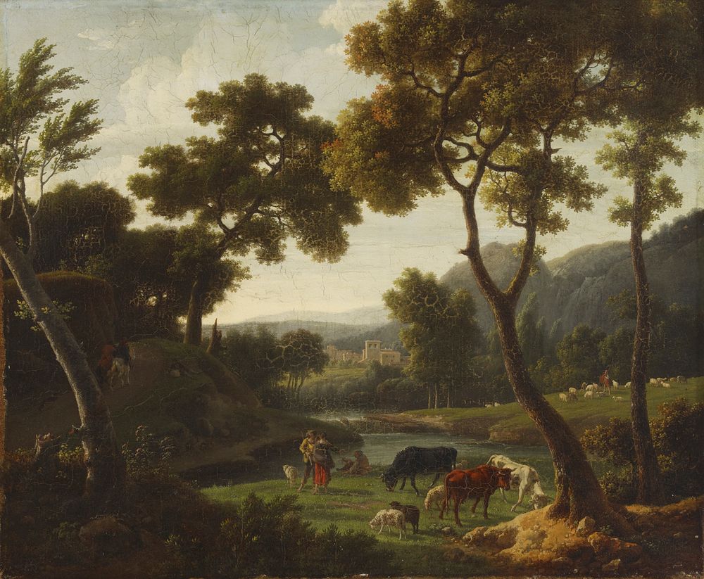An idealistic landscape, 1755 - 1839, Nicolasdidier Boguet