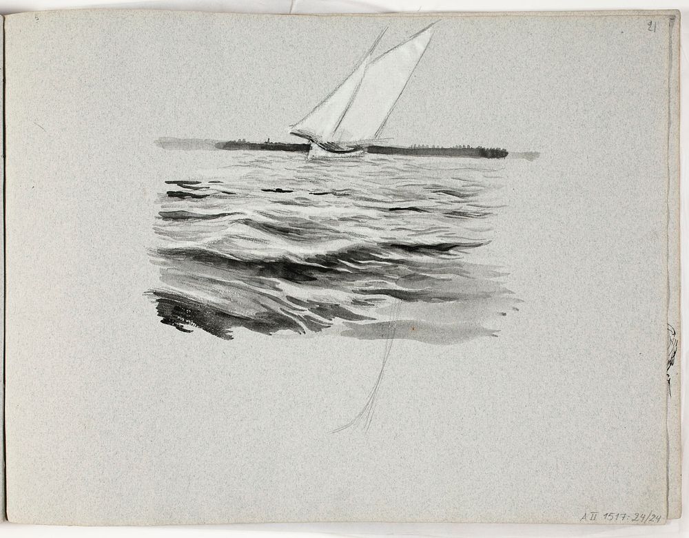 (unknown)part of a sketchbook, by Albert Edelfelt