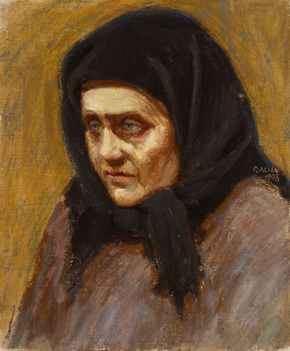 Mustahuivinen nainen, 1903, by Akseli Gallen-Kallela