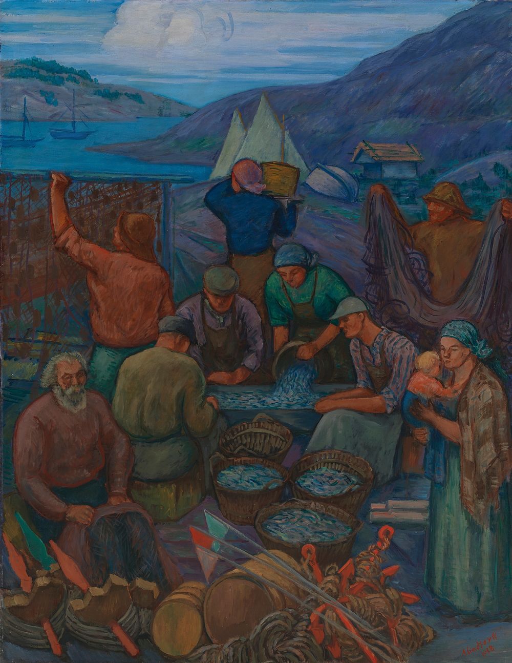 Kalastajia, 1938, Anton Lindforss