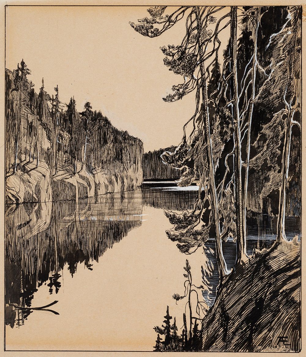 "kuin jalot täällä virtain veet", 1897 - 1900, by Albert Edelfelt
