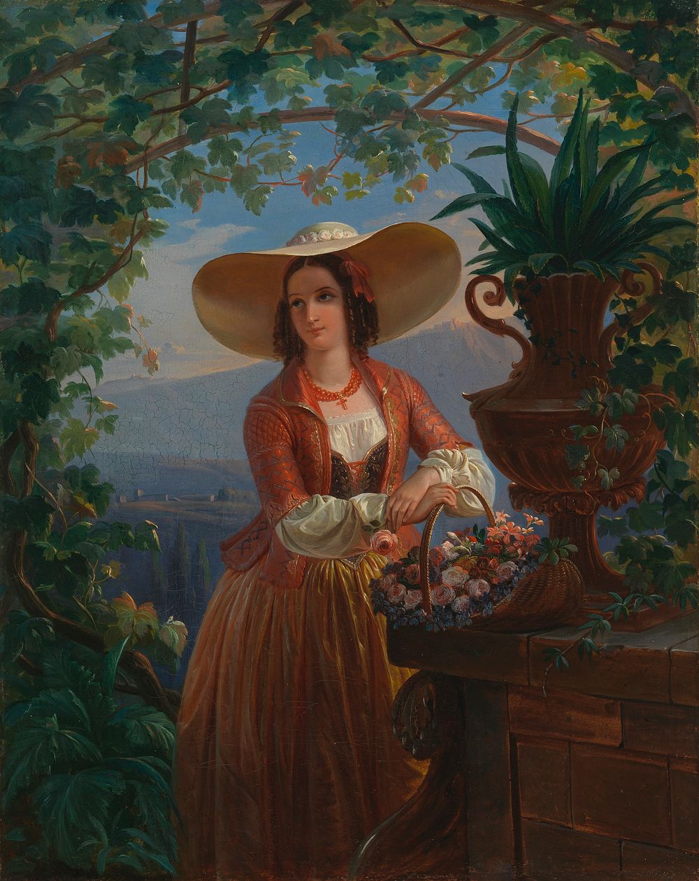 Italian flower-girl, 1845, by Robert Wilhelm Ekman