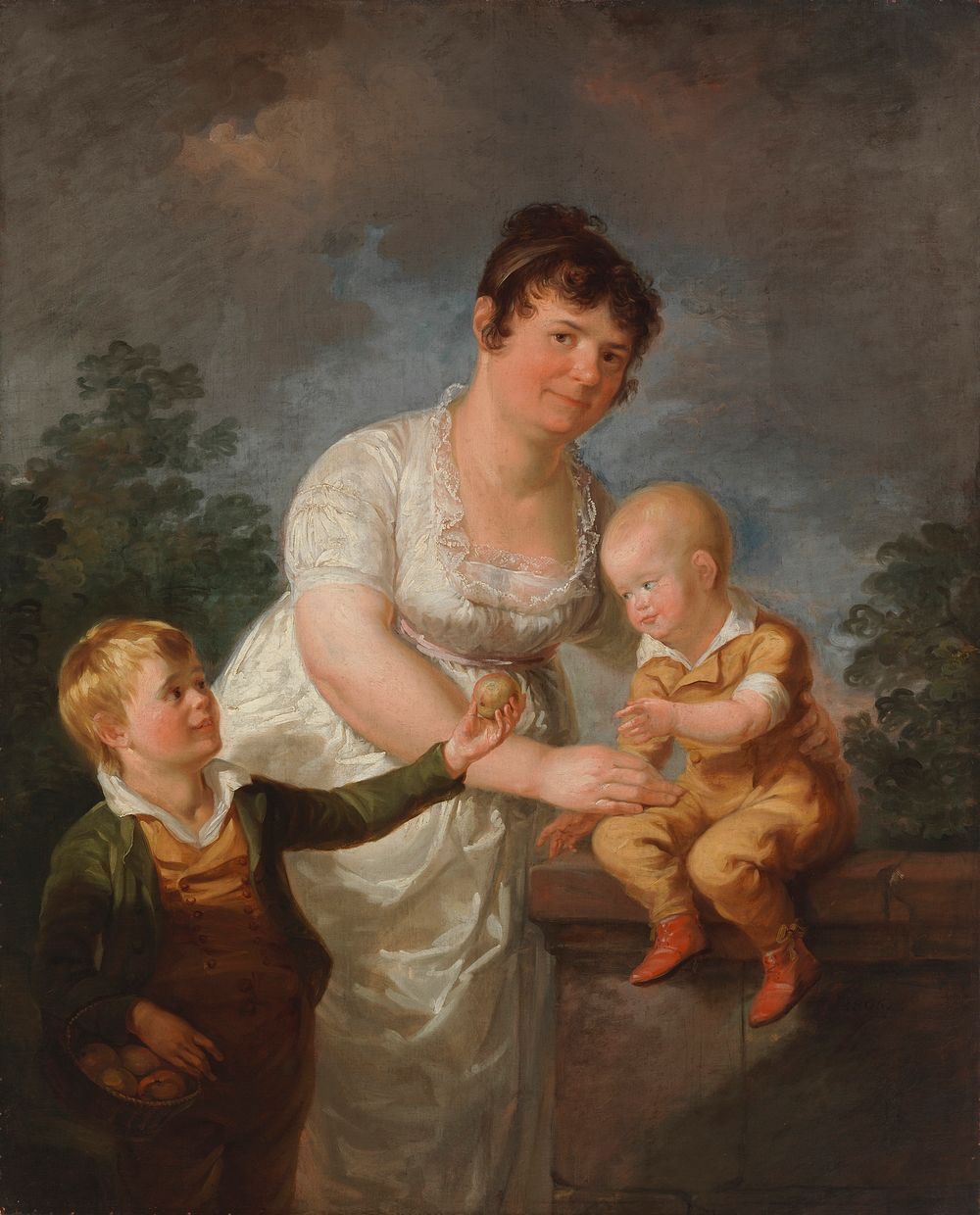 Mariana juliana laureus and her two sons, 1806, by Alexander Lauréus