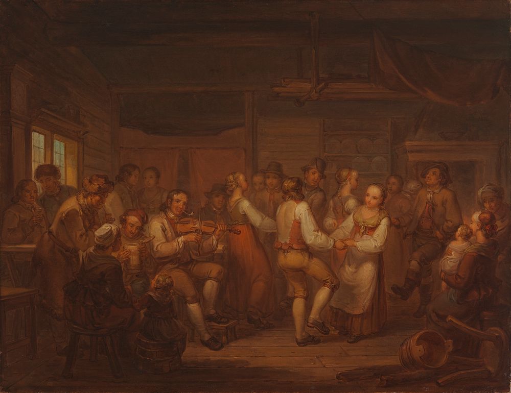 A peasant dance in finland, 1816, by Alexander Lauréus