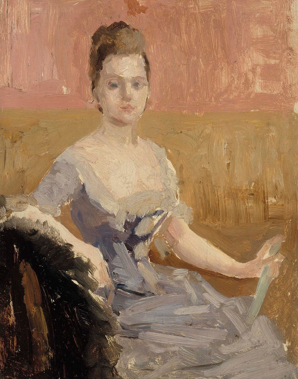 Portrait study of countess augusta lewenhaupt, 1887, by Albert Edelfelt