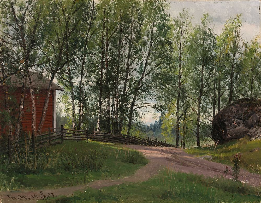 Landscape from espoo, 1903, Thorsten Waenerberg