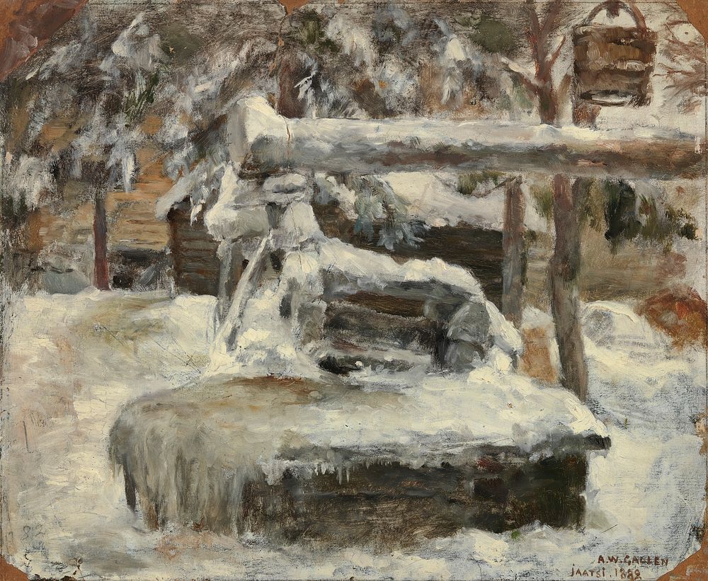 Luminen pihamaa, 1882, by Akseli Gallen-Kallela