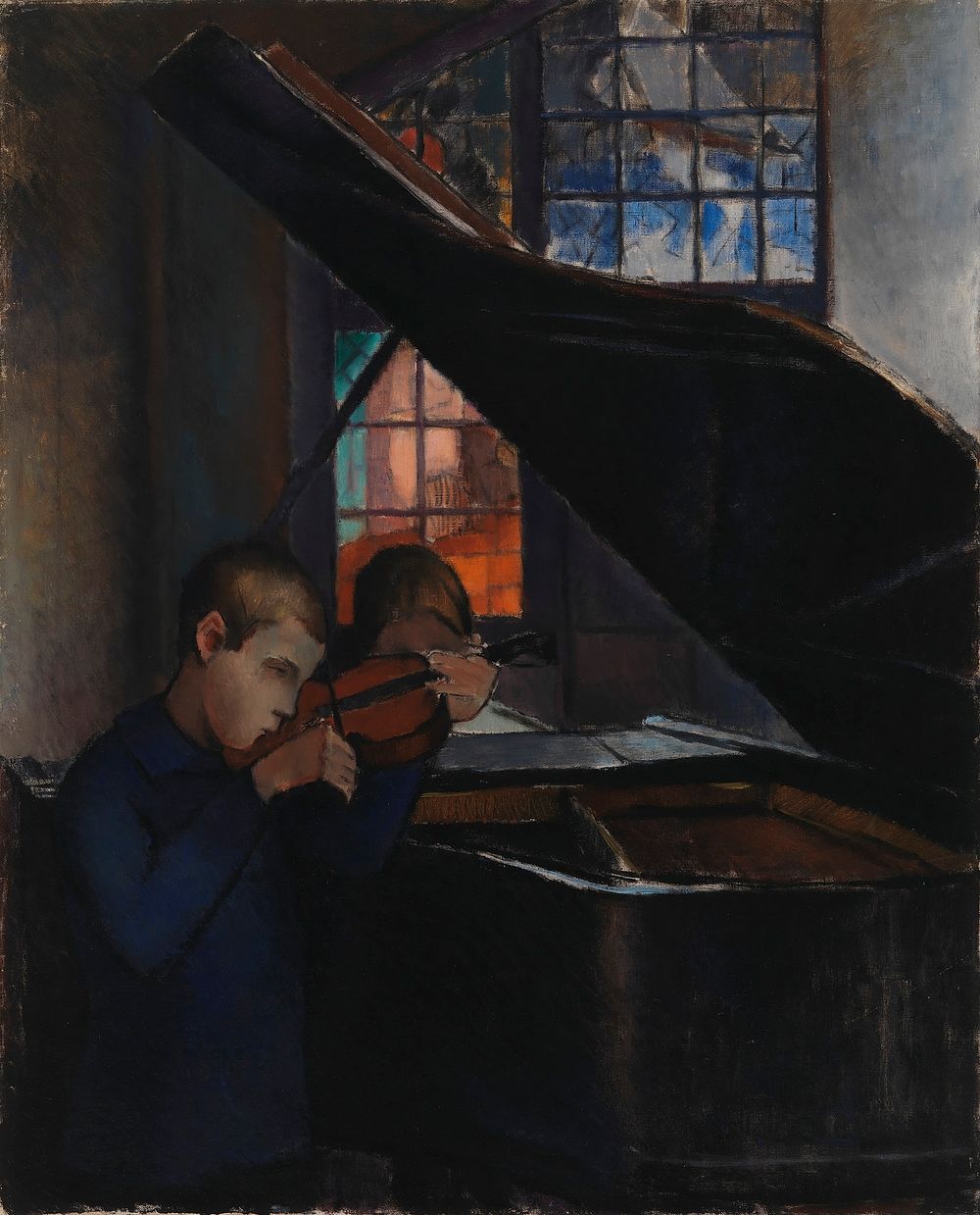 By the grand piano, 1925, Alvar Cawén