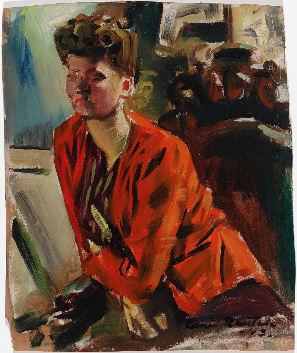 Portrait of margit rautala-kaipainen, 1943, Emil Rautala