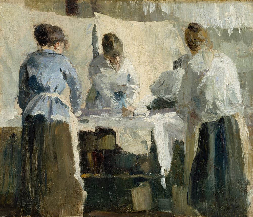 French women ironing, 1889, by Thorsten Wasastjerna