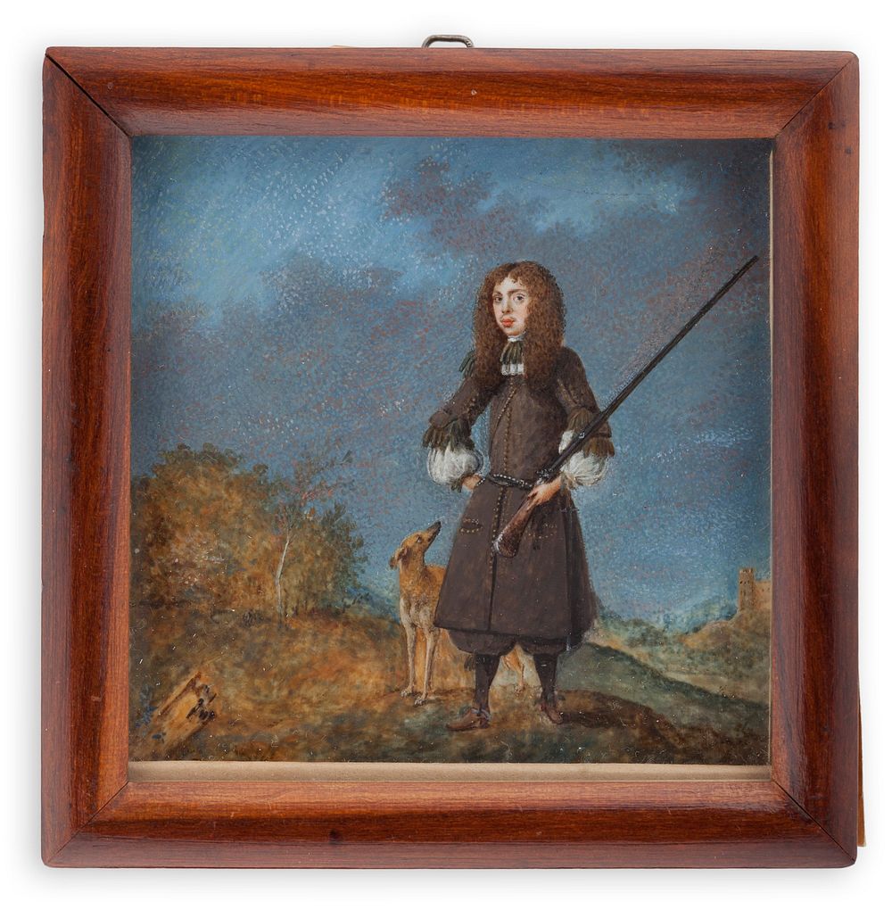 Hunter (karl xi?) with his dog, 1675 - 1724, David Von Krafft