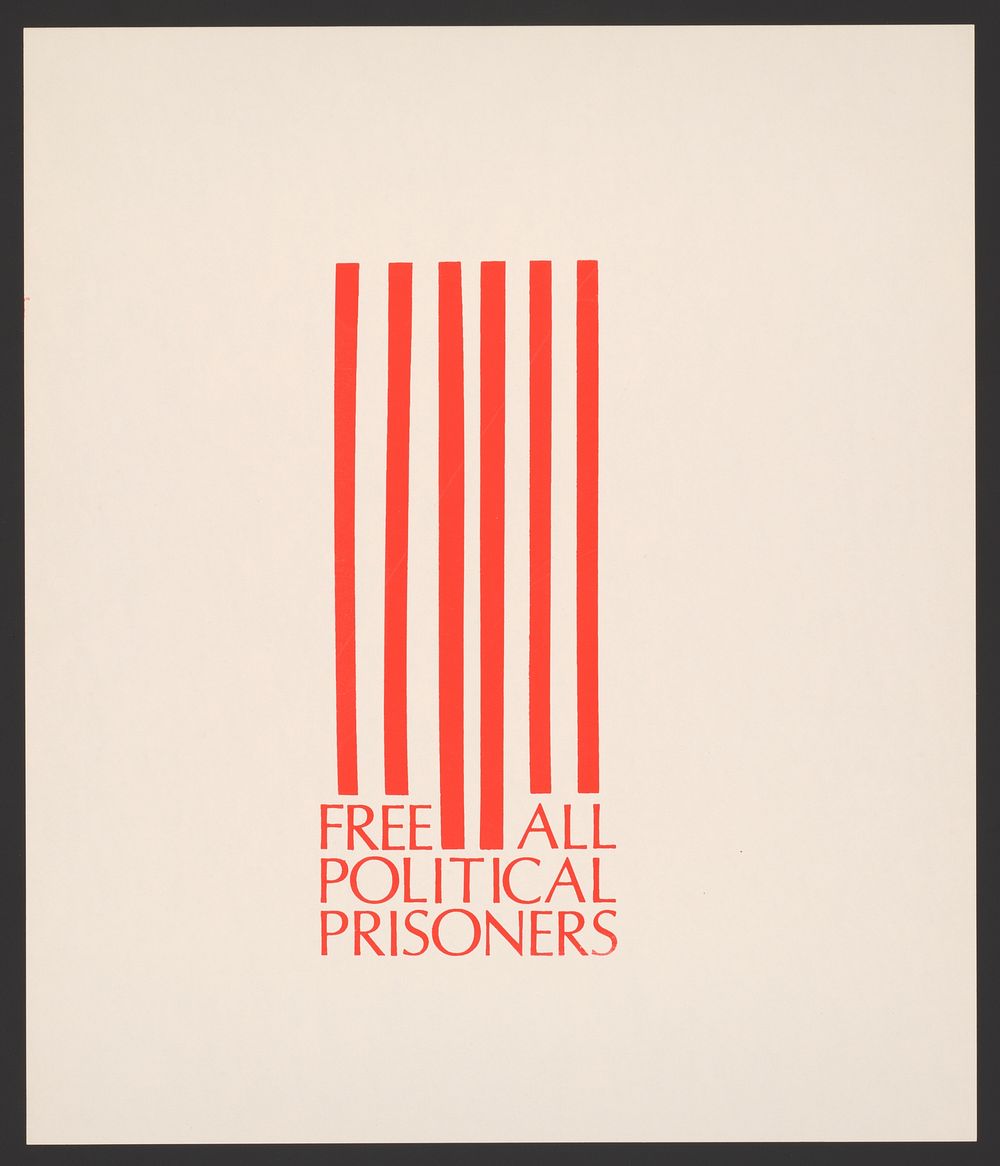 Free all political prisoners (1970) vintage poster. Original public domain image from the Library of Congress.