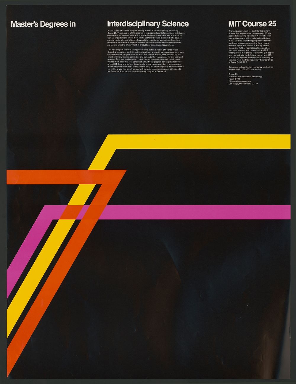 Master's degree in interdisciplinary science - MIT course 25 (1960) poster. Original public domain image from the Library of…