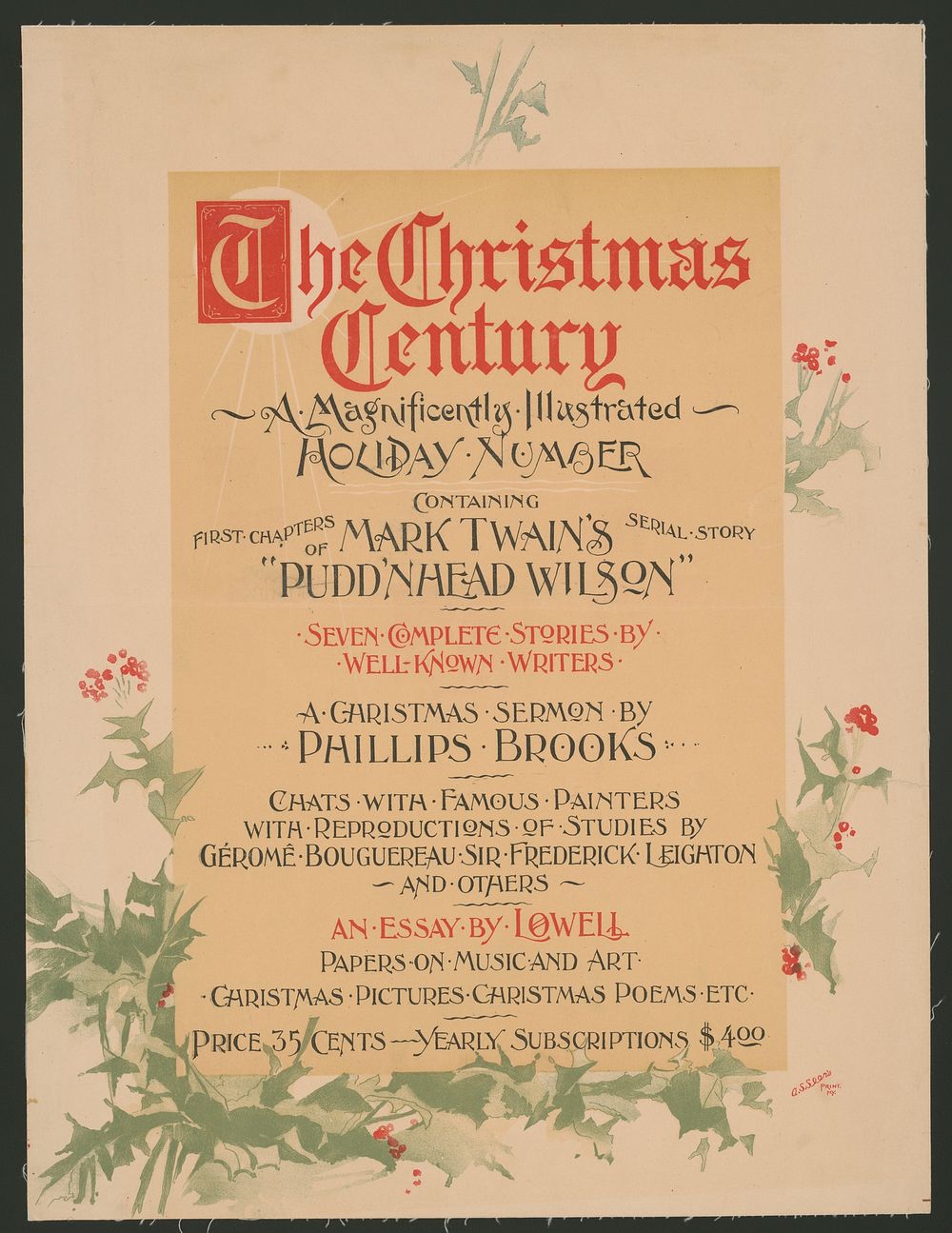 The Christmas Century, a magnificently illustrated holiday number...