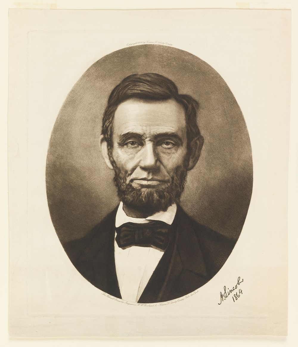 Portrait of Abraham Lincoln, Hw Rowland