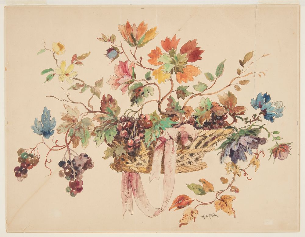 Design for embroidery or tapestry, Alphonse De Neuville