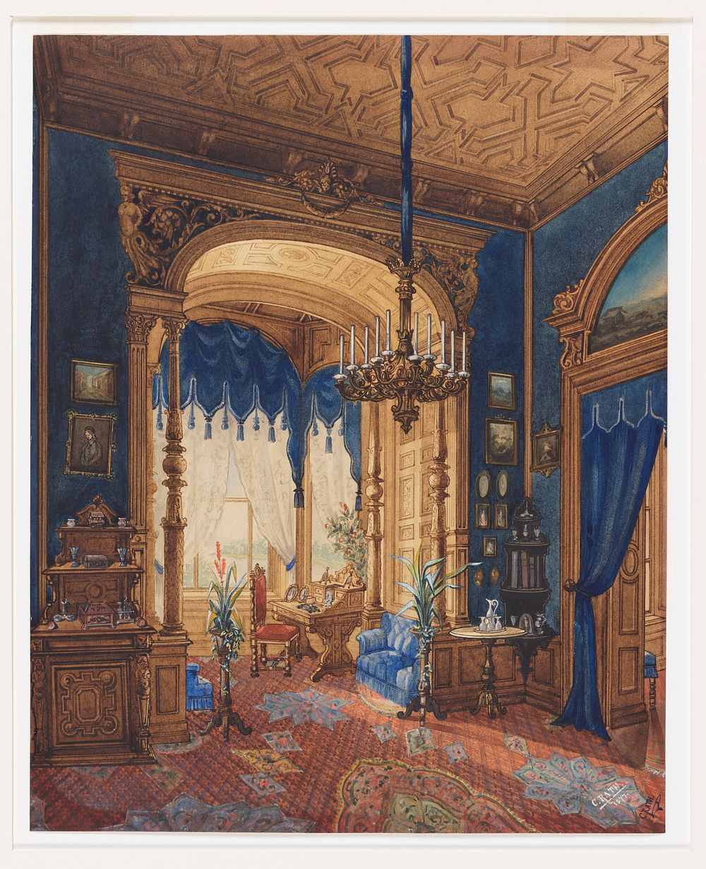 Alcove in the Salon of the Grand Duchess Anna of Mecklenburg-Schwerin, C Rath