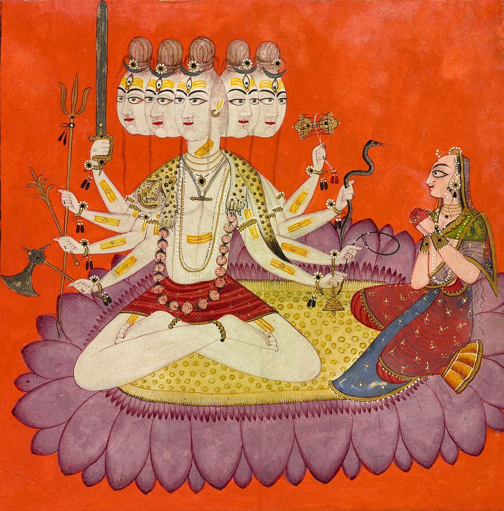 Sadashiva worshipped by Parvati, Attributed To Devidasa
