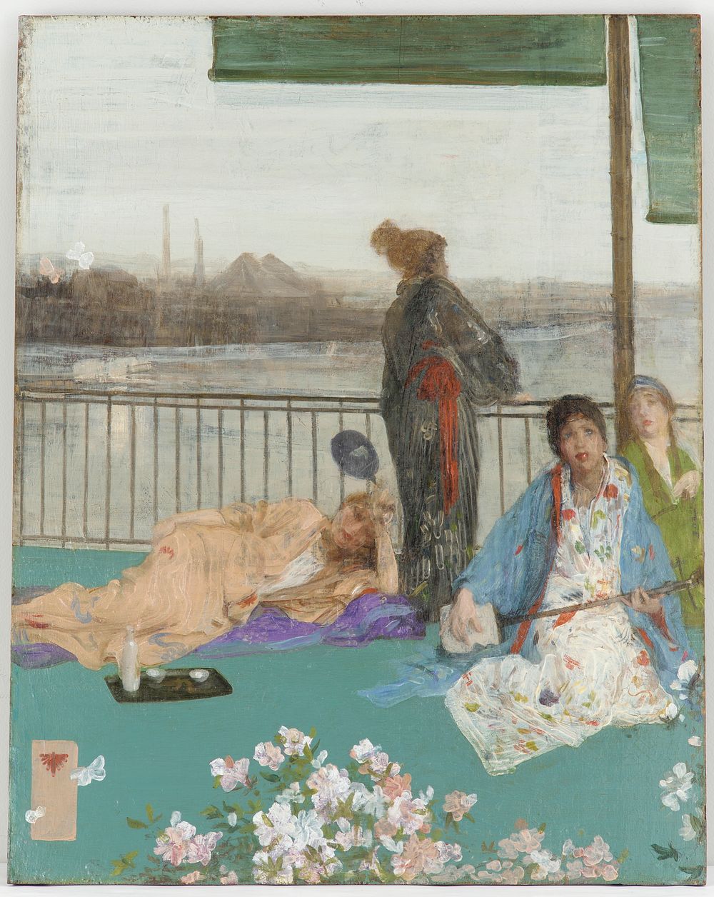 Variations in Flesh Colour and Green - The Balcony, James Abbott McNeill Whistler (1834-1903)