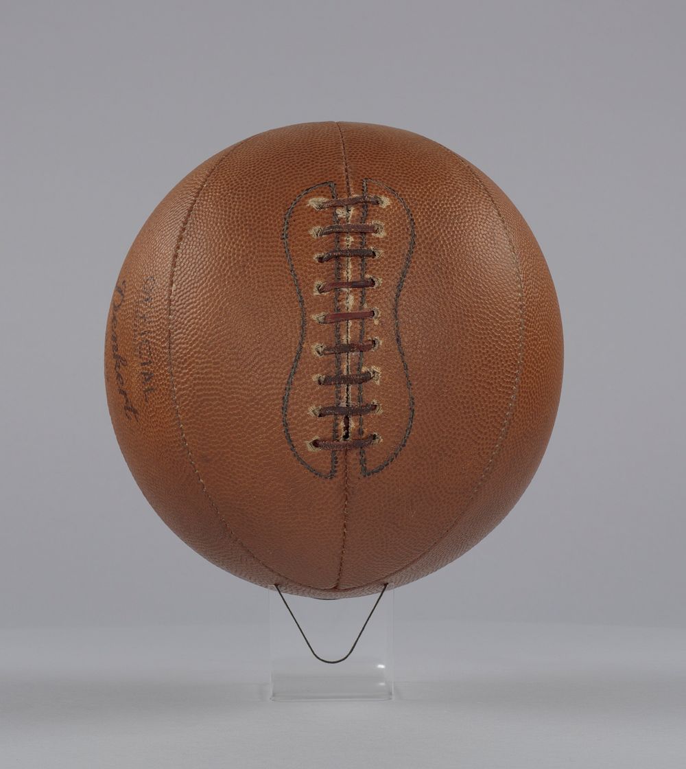 Basketball with laces, National Museum of African American History and Culture