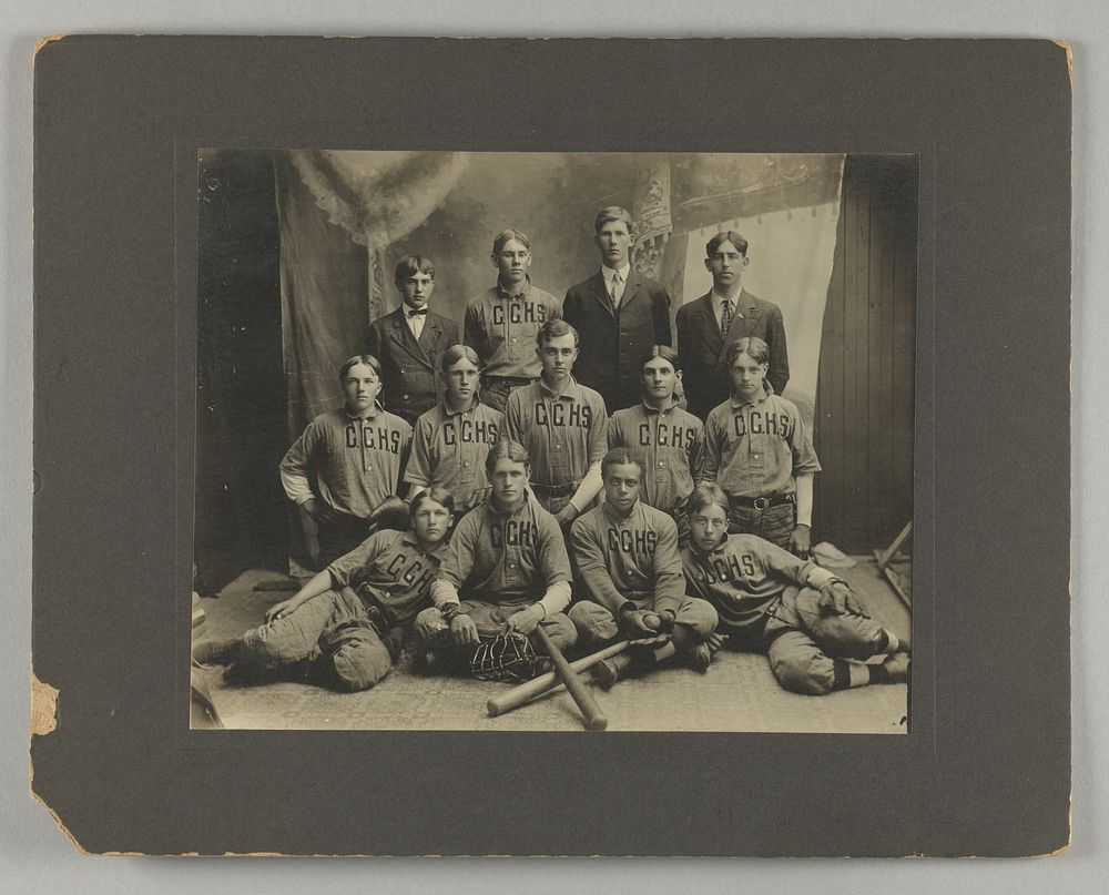 Photograph of Chase County High School (Kansas) baseball team, National Museum of African American History and Culture