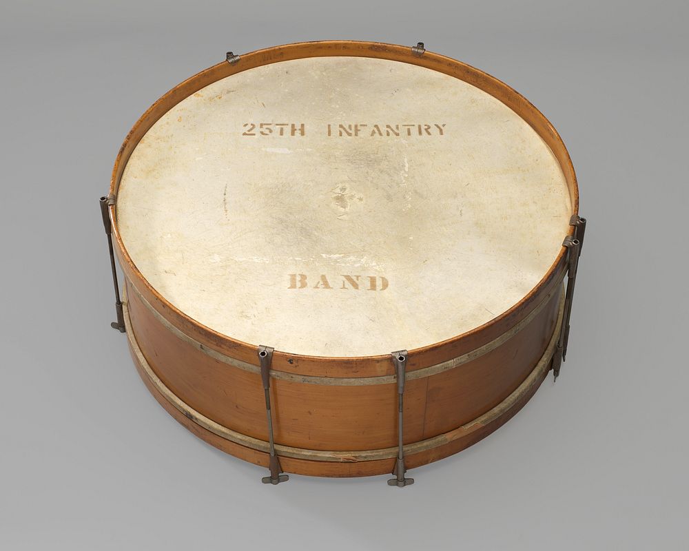 Bass drum from the 25th Infantry Band, National Museum of African American History and Culture