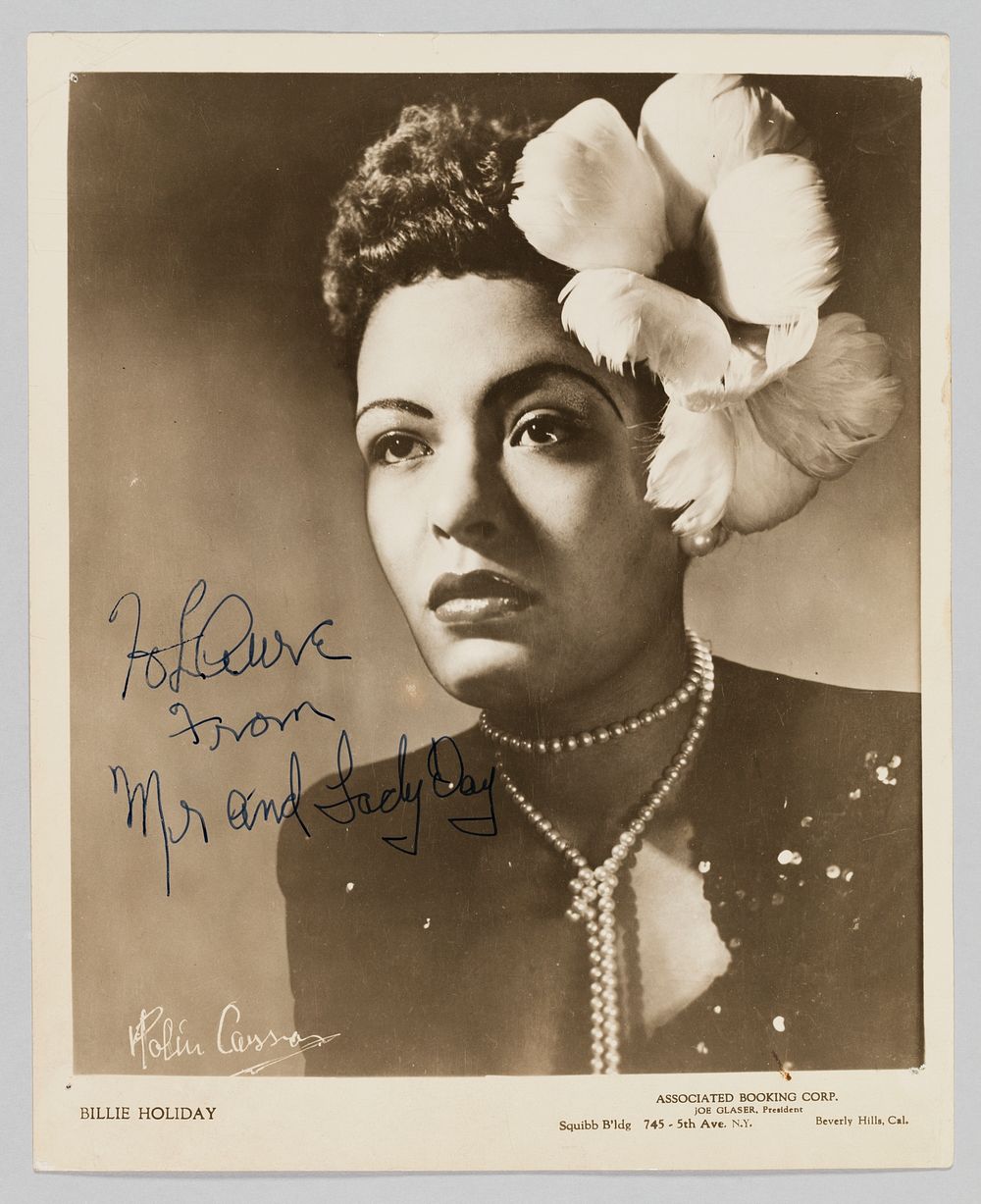 Photograph of Billie Holiday, Robin Carson