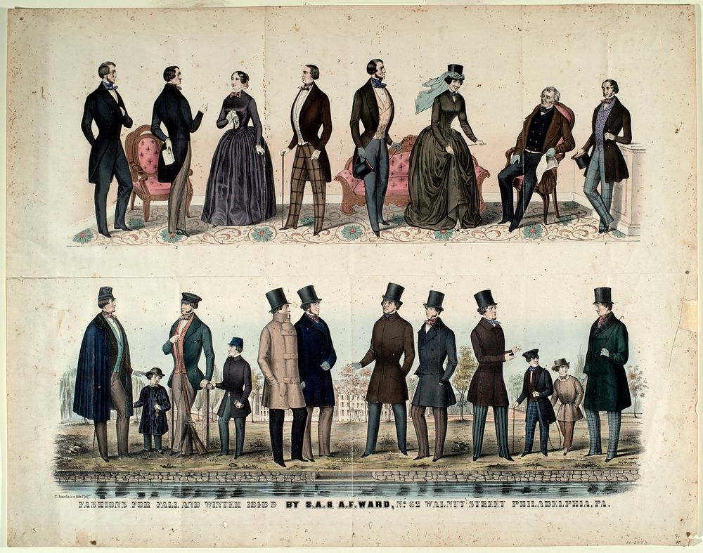 Fashions for Fall and Winter 1848-9 by S.A. & A.F. Ward, Smithsonian National Museum of African Art