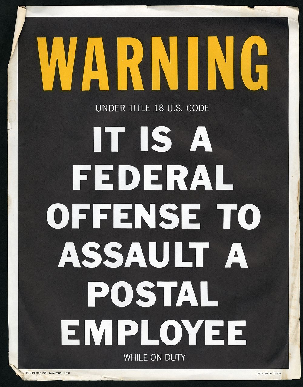 Warning poster