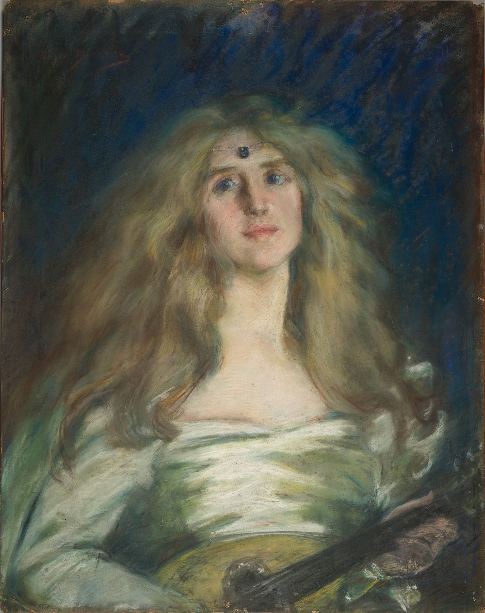 Natalie with Mandolin by Alice Pike Barney