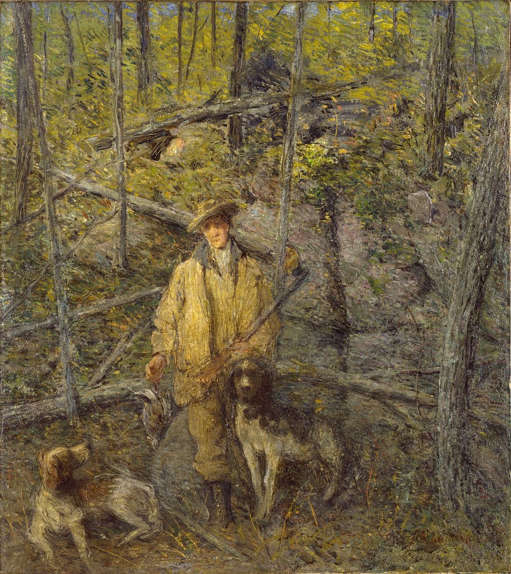 Hunter and Dogs, J. Alden Weir