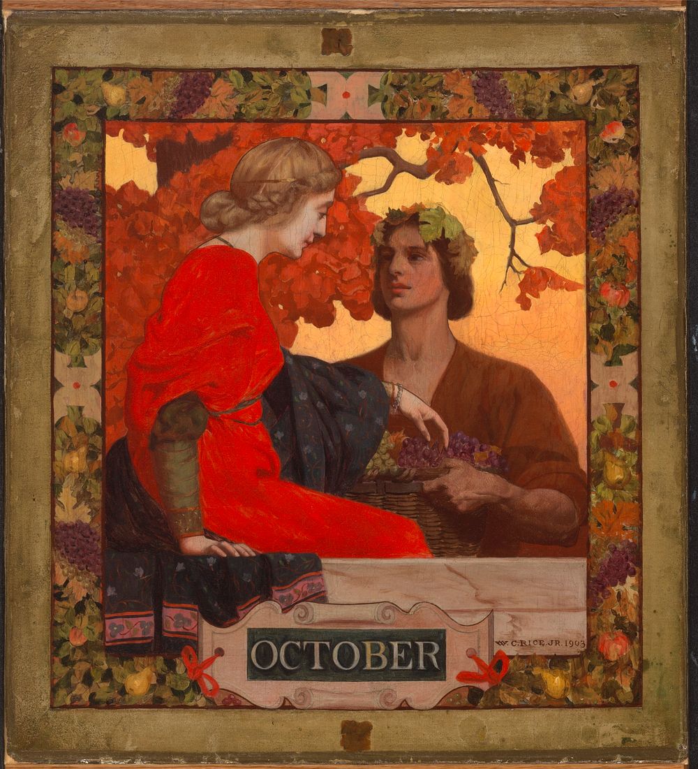 October (cover illustration for Harper's Magazine), William Clarke Rice
