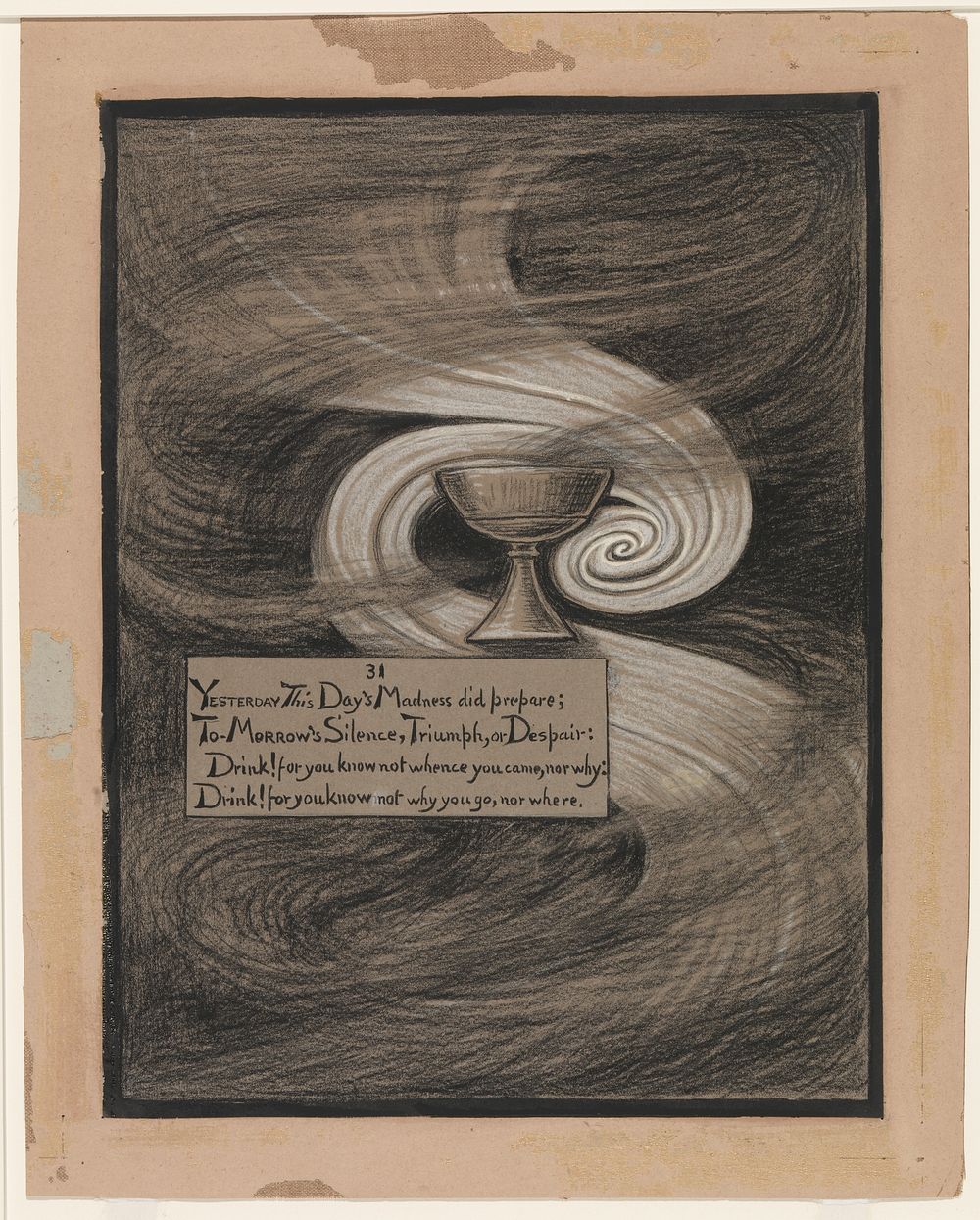 (Illustration for Rubáiyát of Omar Khayyám) The Cup of Despair