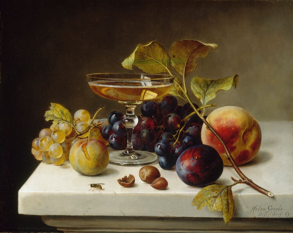 Still Life with Fruit and Champagne, Helen Searle