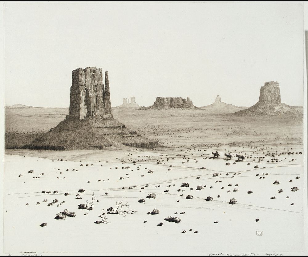 Desert Monuments, Arizona, George Elbert Burr