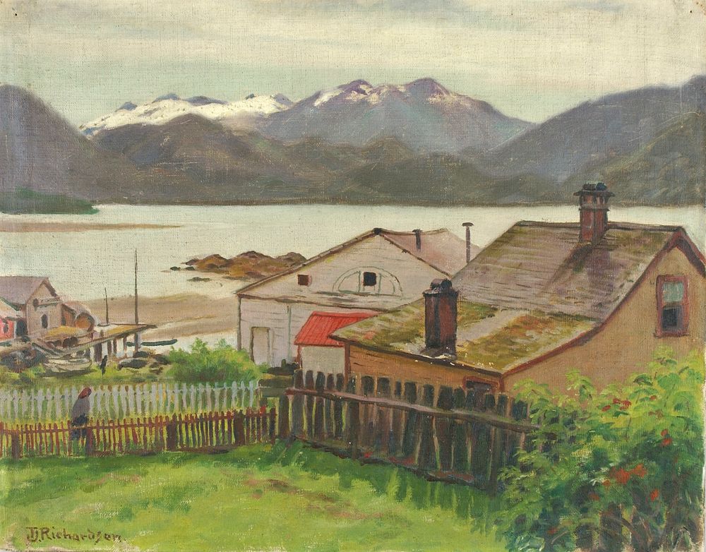 In the Old Quarter, Sitka, 1900, Theodore J. Richardson