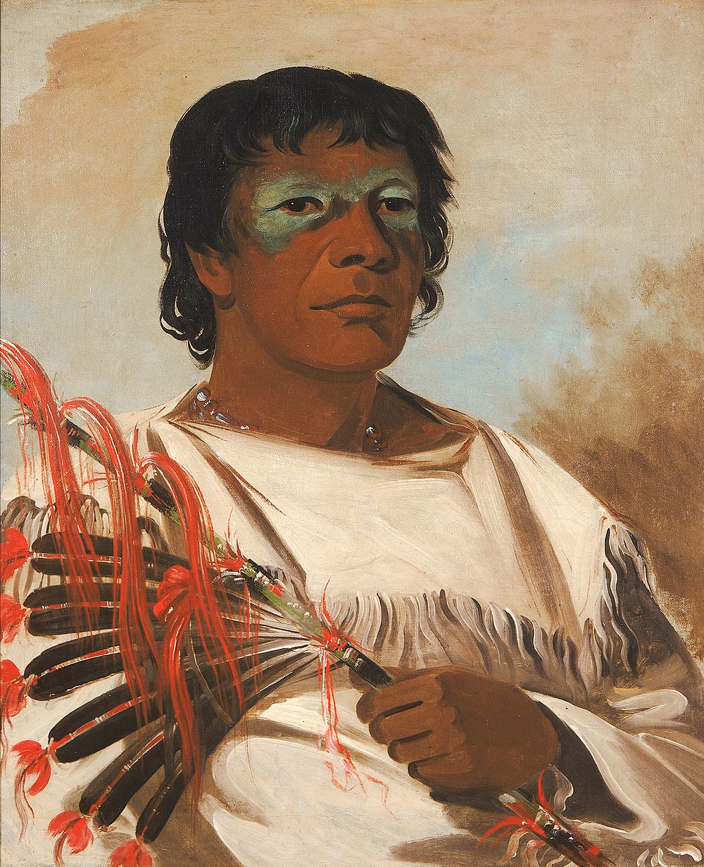 Wah-pe-kée-suck, White Cloud (called the Prophet), Adviser to Black Hawk by George Catlin