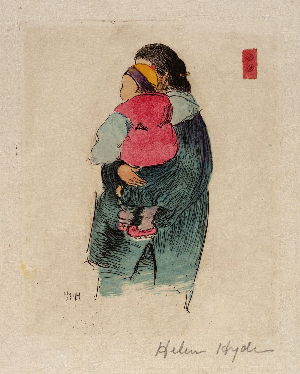 Mother and Child by Helen Hyde (1868-1919)