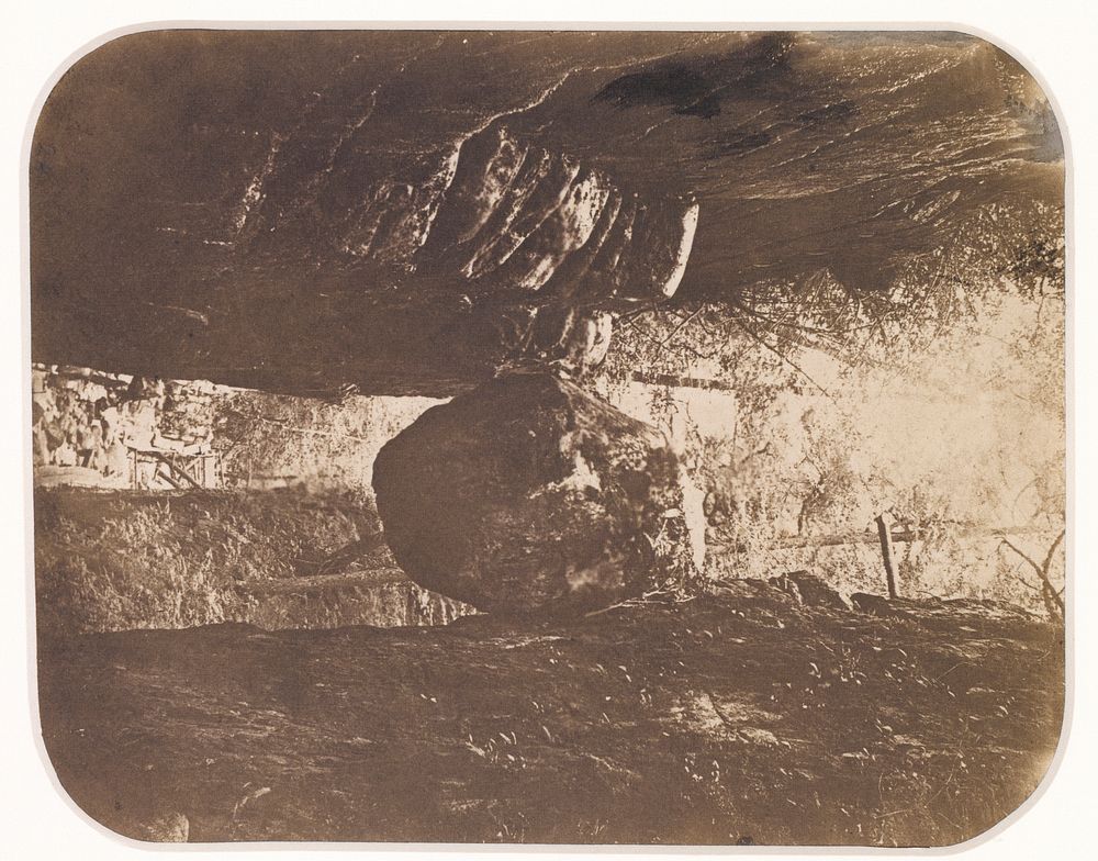 Trapped Boulder, White Mountains, from "Photographic Views from Mt.Washington and Vicinity and the Franconia Range"