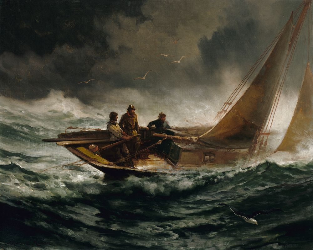 Riding out a Gale, Edward Moran