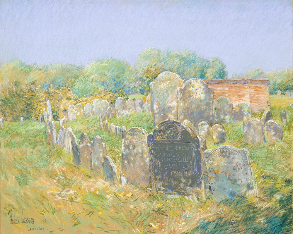 Colonial Graveyard at Lexington by Frederick Childe Hassam