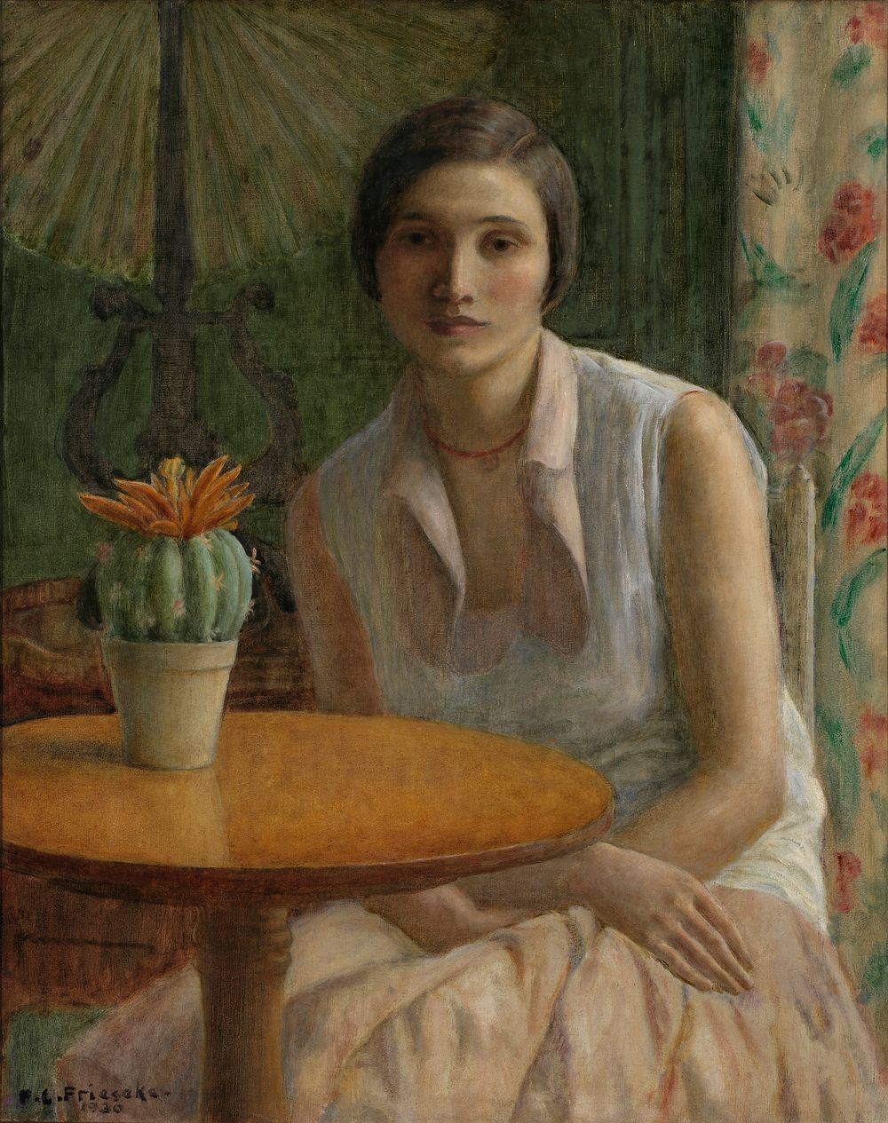 Portrait of a Woman (with Cactus), Frederick Carl Frieseke