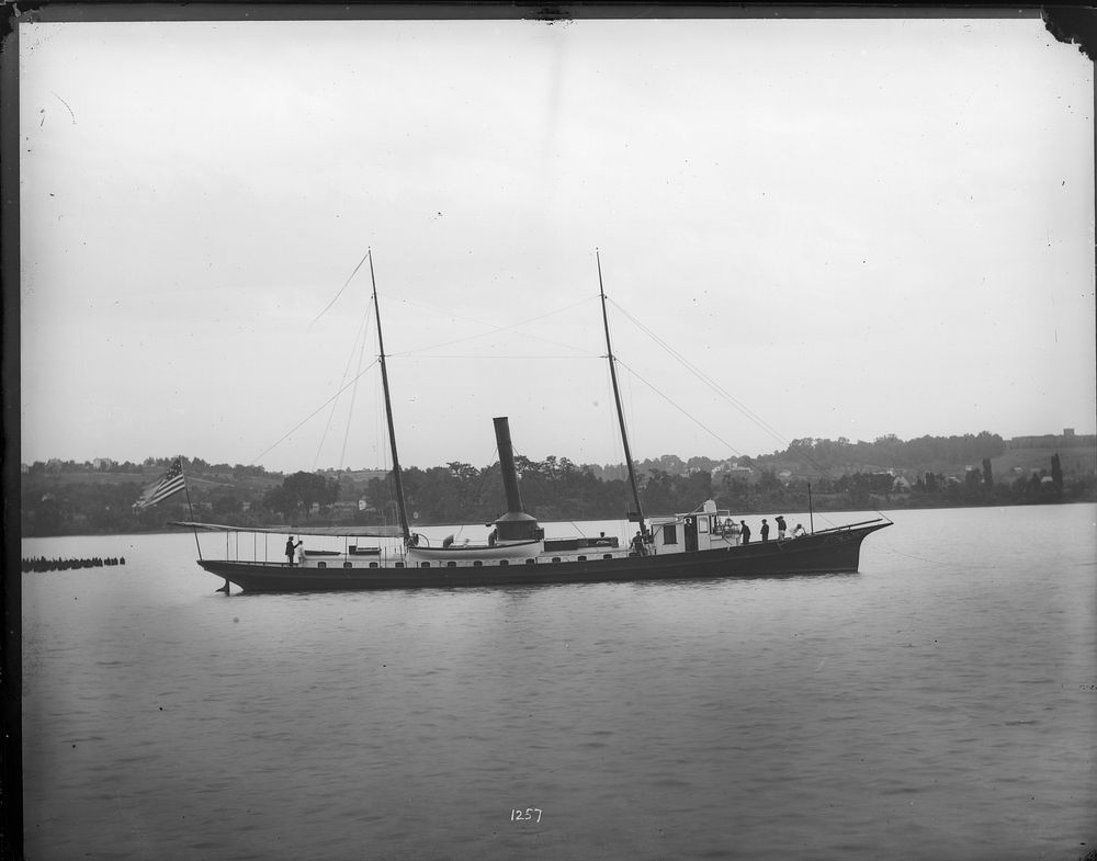 Unidentified Steamer Ship at Woods Hole, Massachusetts